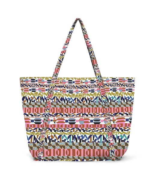 Imagen 0 de Bolso de mujer de playa corchete y bolsillo interior