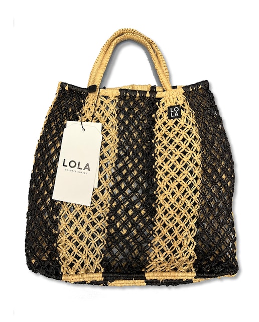 Imagen 0 de Bolso de mujer rafia rayado