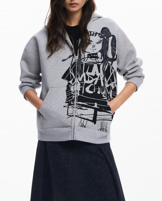 Imagen 0 de Sudadera cremallera estampada M. Christian Lacroix de mujer