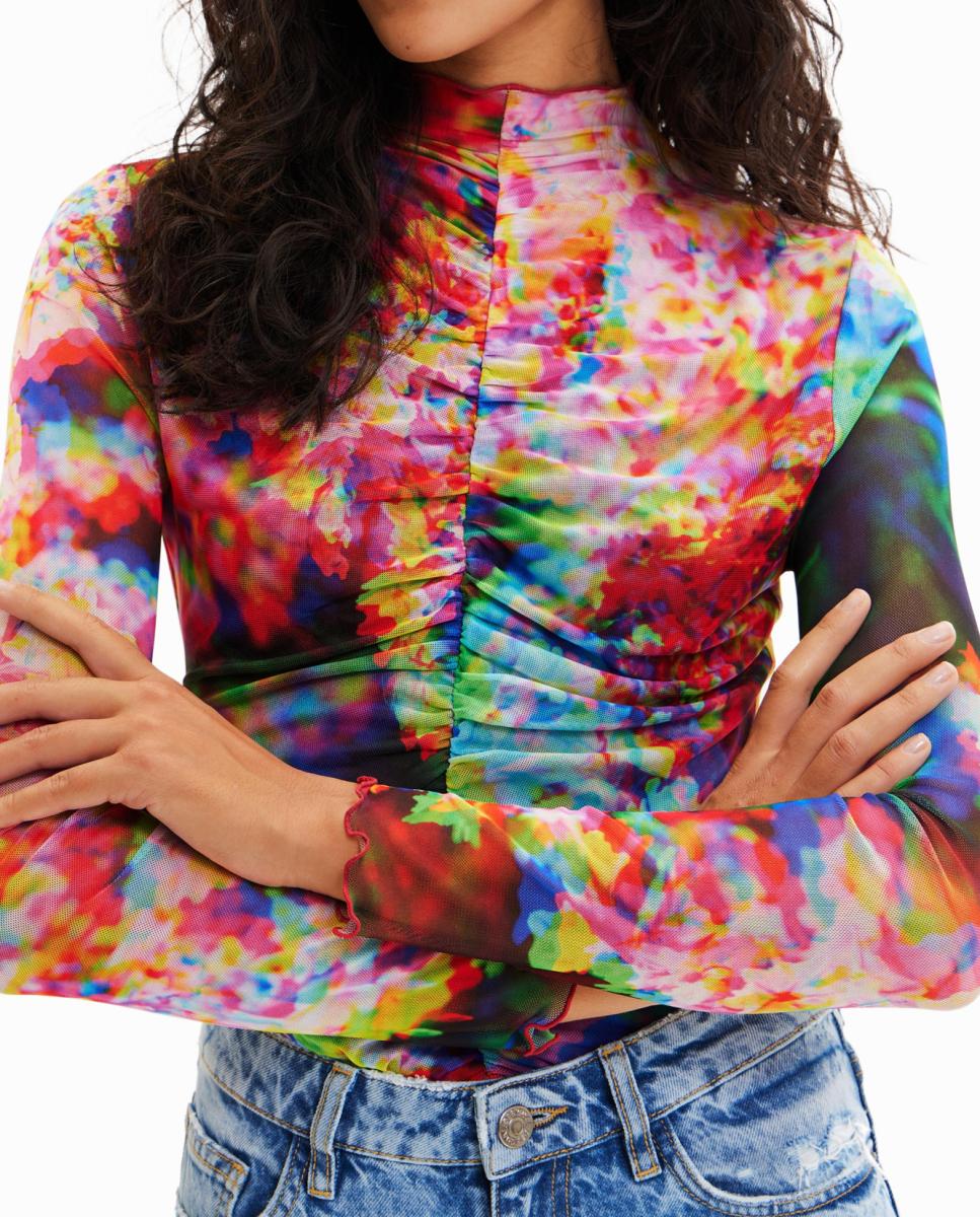 Imagen 0 de Body tul fruncido flores de mujer