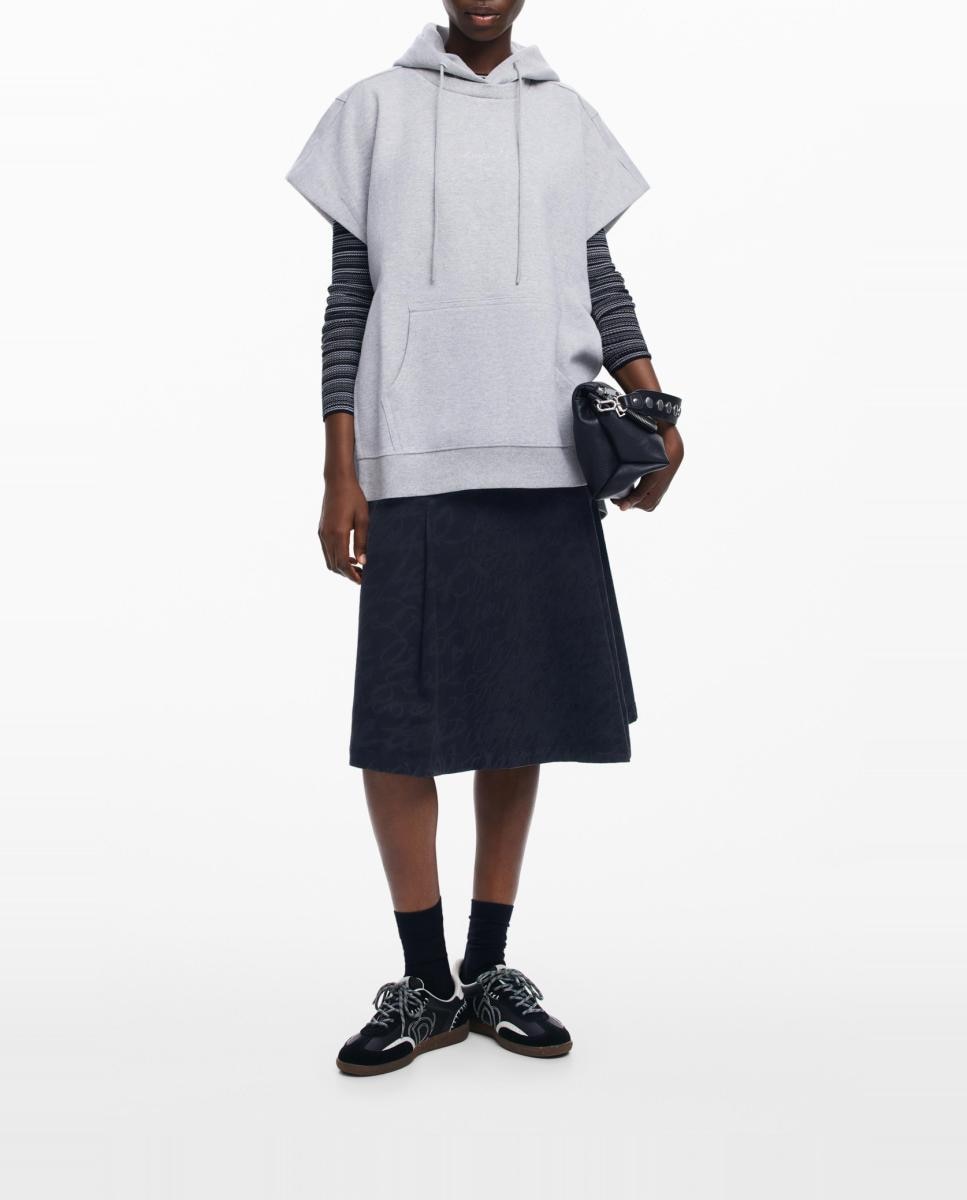 Imagen 0 de Sudadera poncho lisa de mujer