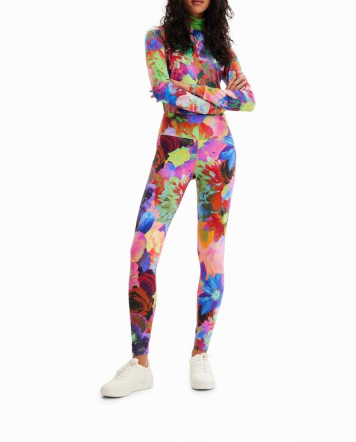Imagen 0 de Leggings elásticos flores de mujer