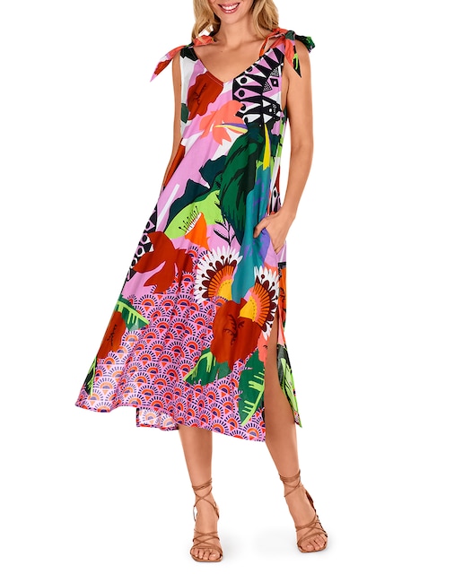 Imagen 0 de Vestido con tirantes de lazo Bird