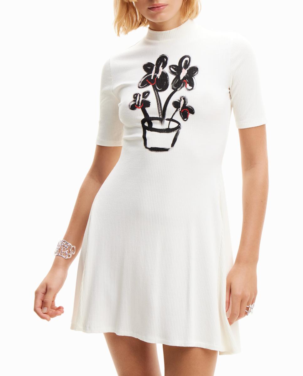 Imagen 0 de Vestido mini skater planta de mujer