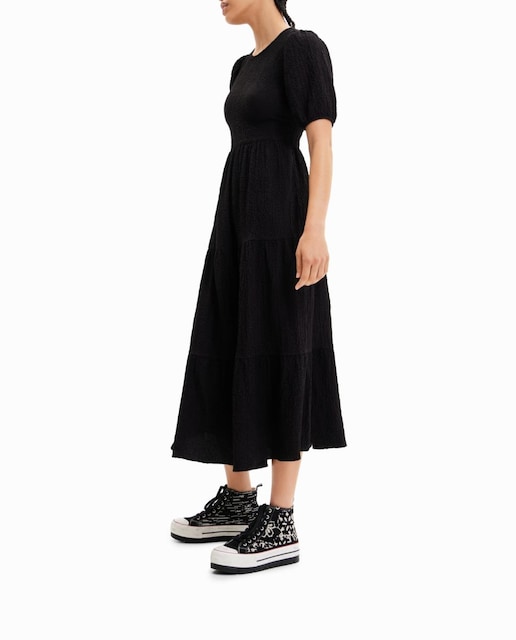 Imagen 0 de Vestido midi escote espalda de mujer