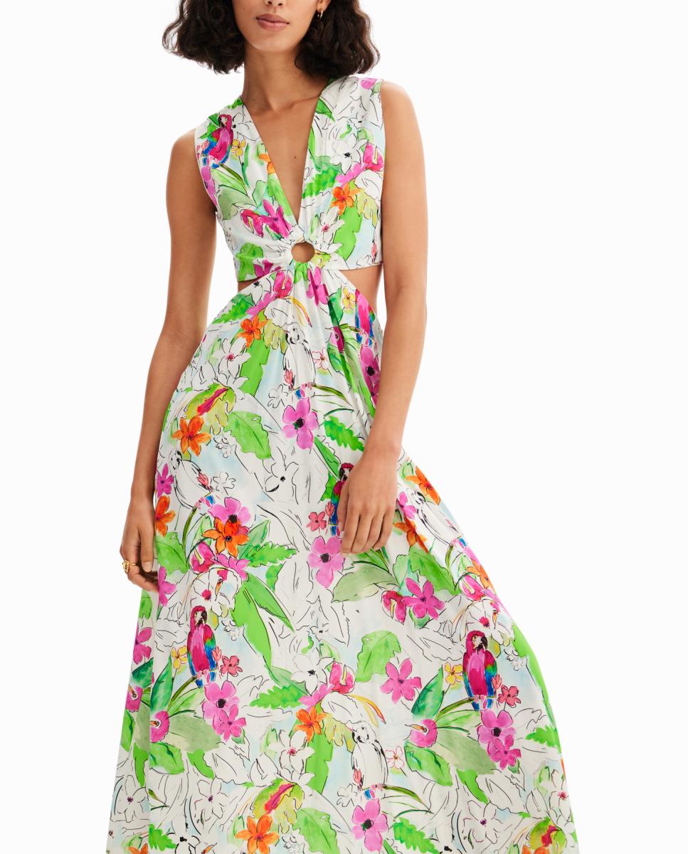 Imagen 0 de Vestido largo cut-outs de mujer