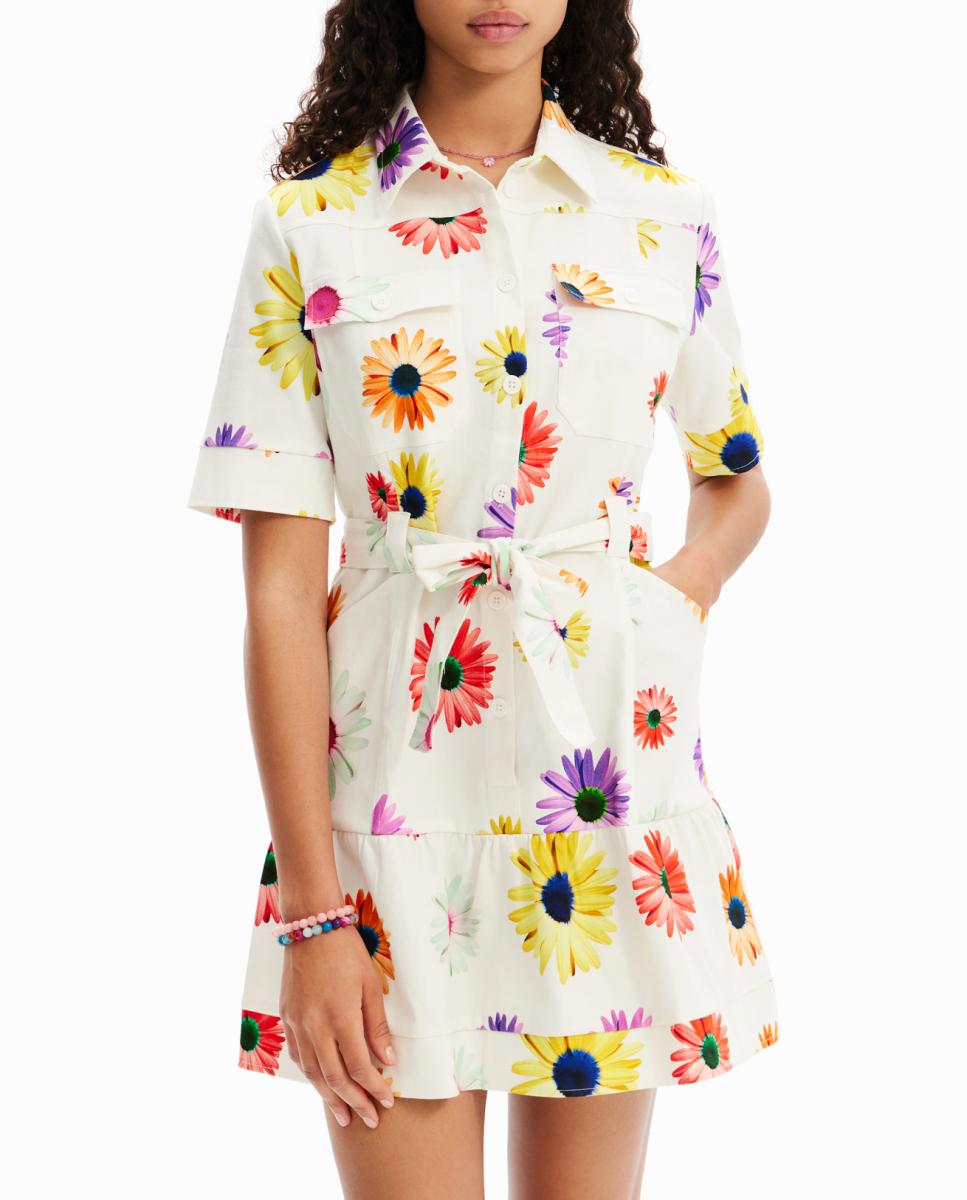 Imagen 0 de Vestido corto camisero flores M. Christian Lacroix de mujer