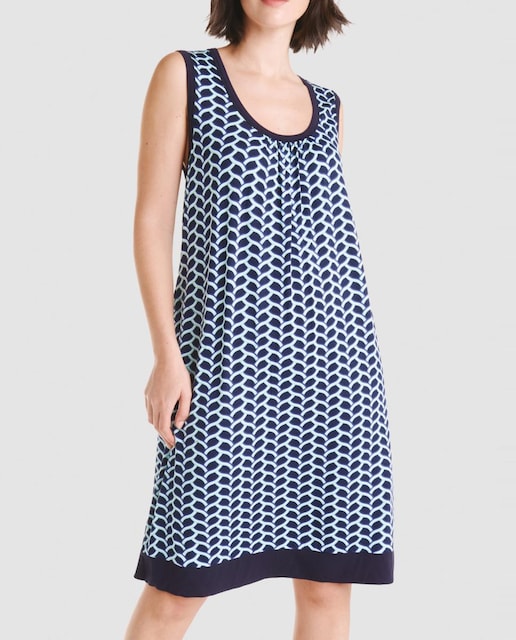 Imagen 0 de Vestido corto de mujer tejido punto viscosa estampada