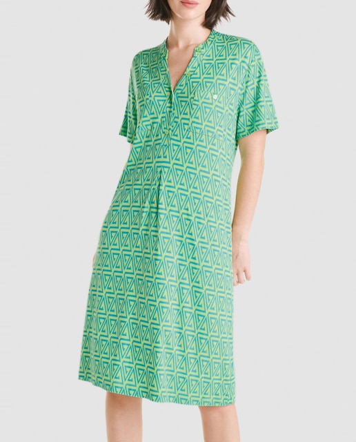 Imagen 0 de Vestido corto de mujer tejido punto viscosa estampado geométrico