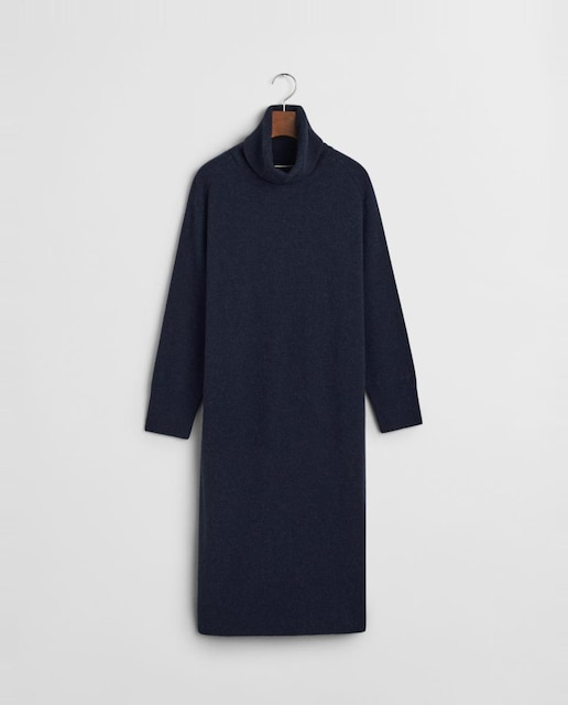 Imagen 0 de Vestido de mujer con apertura inferior y cuello vuelto