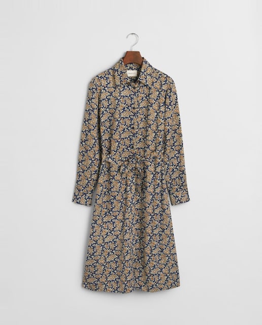 Imagen 0 de Vestido camisera con puños ajustables y estampado floral