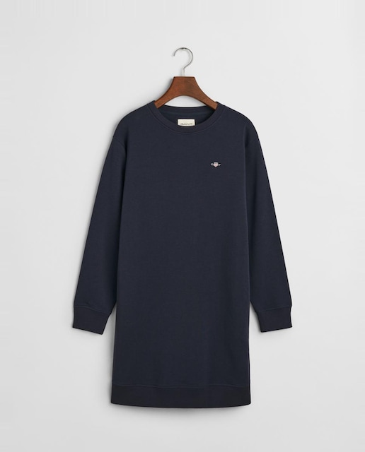 Imagen 0 de Vestido de manga larga cuello redondo con logo