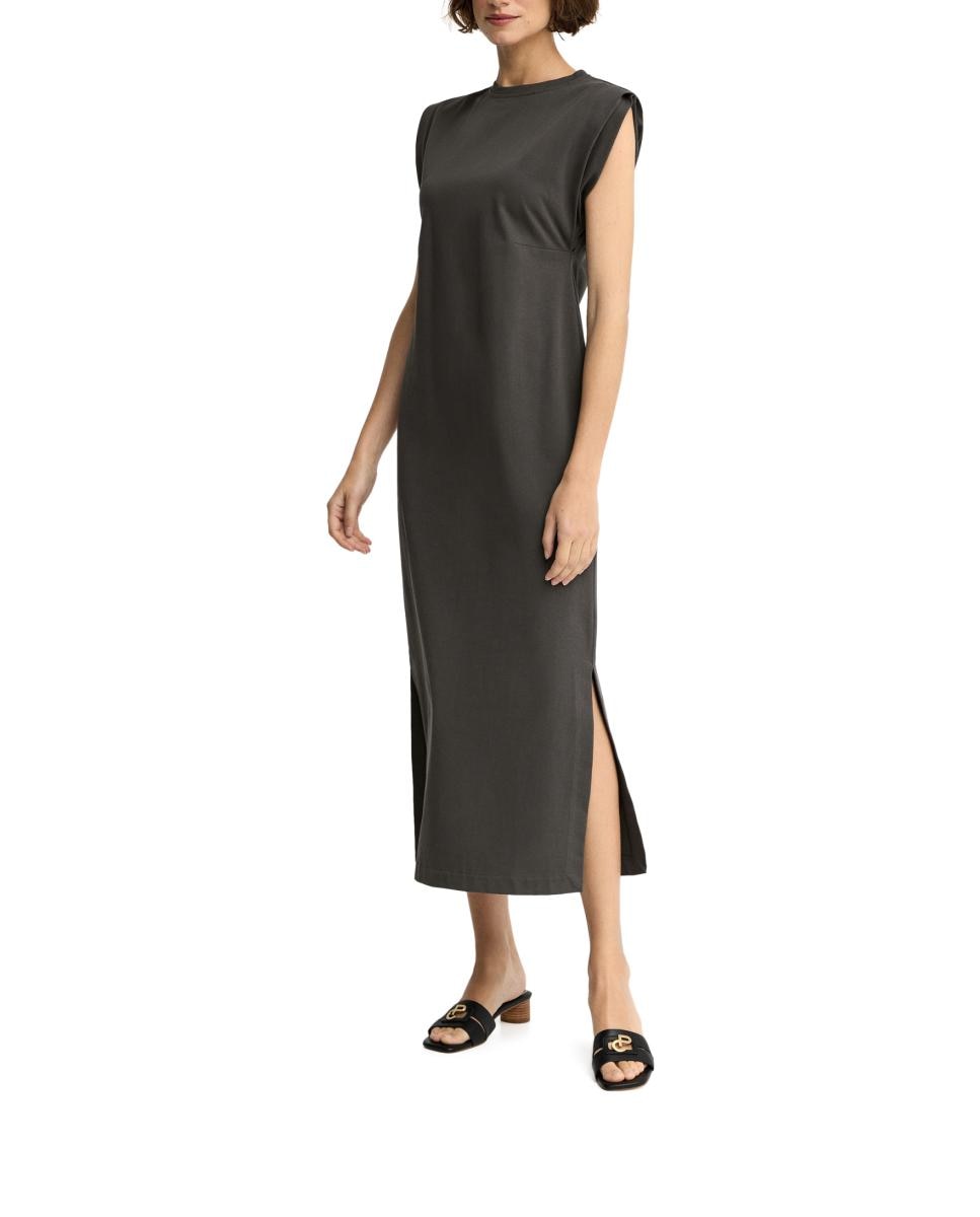 Imagen 0 de Vestido largo sin mangas, de corte recto y escote redondo