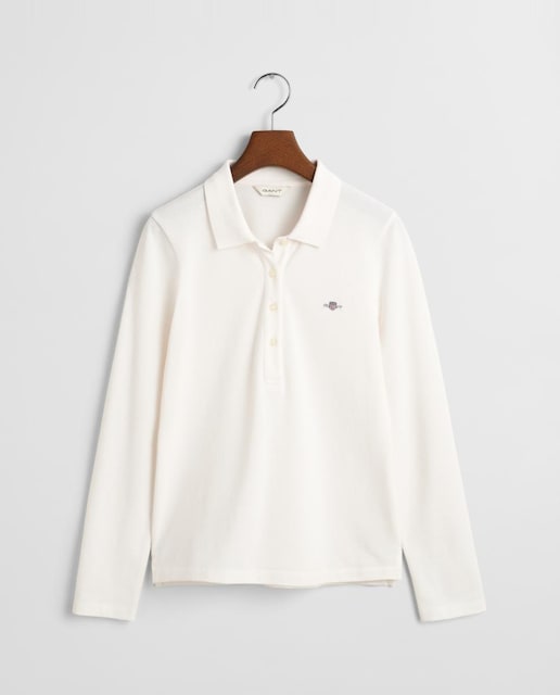 Imagen 0 de Polo de mujer de algodón piqué con corte slim y logo bordado.