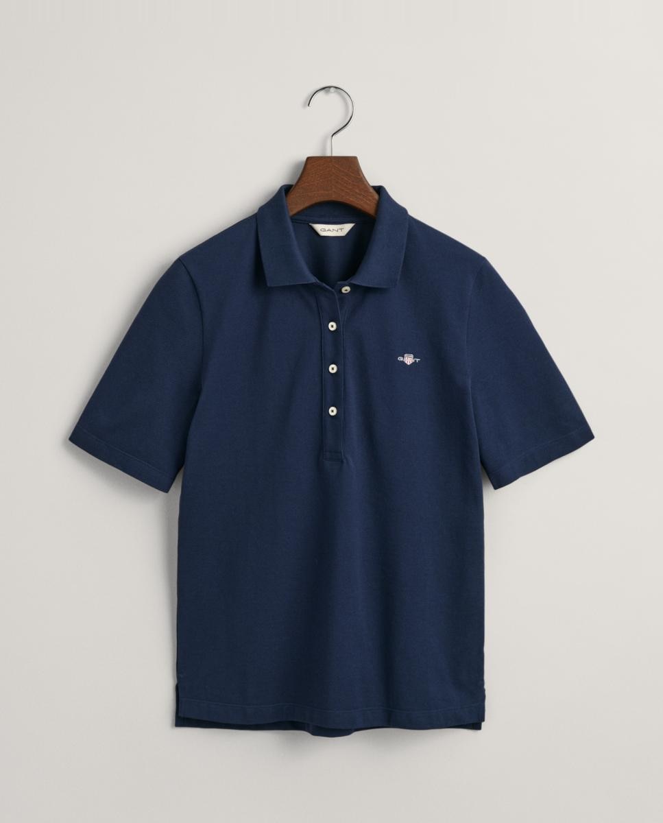 Imagen 0 de Polo de mujer de algodón piqué con corte slim y logo bordado.