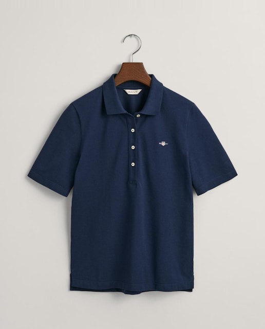 Imagen 0 de Polo de mujer de algodón piqué con corte slim y logo bordado.