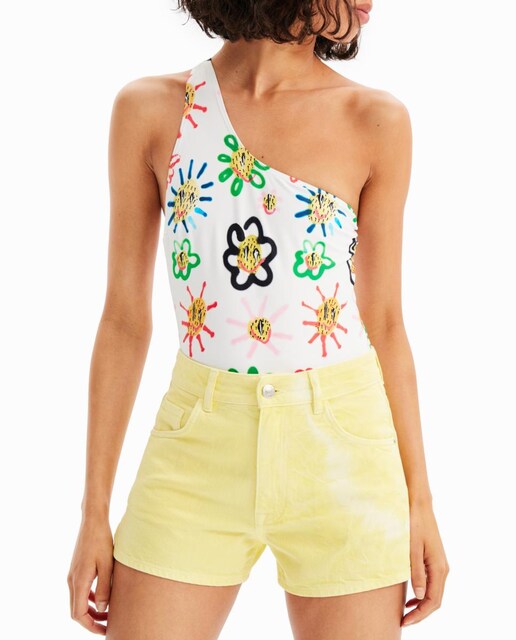 Imagen 0 de Shorts vaqueros tie-dye de mujer