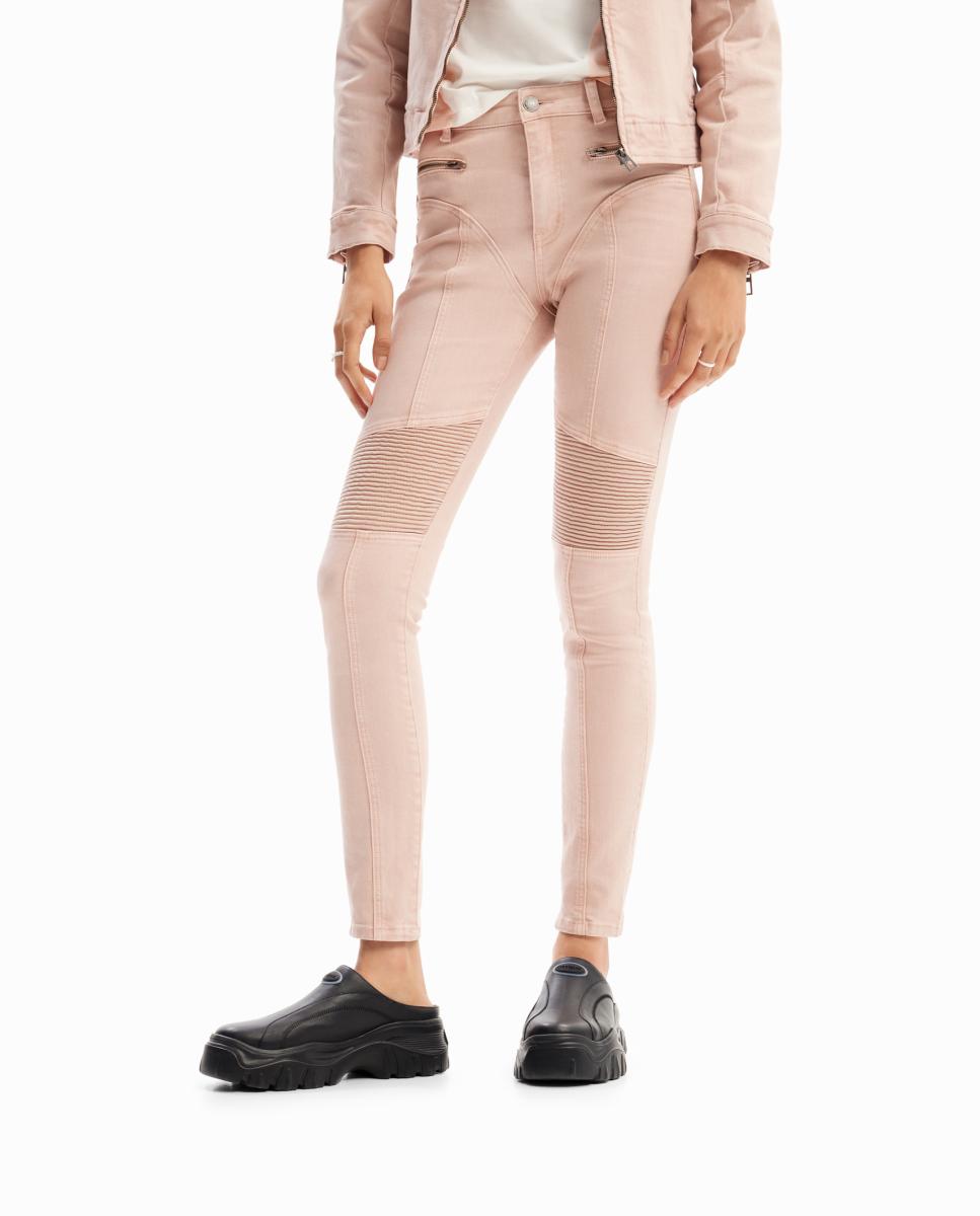 Imagen 0 de Vaqueros Slim biker de mujer