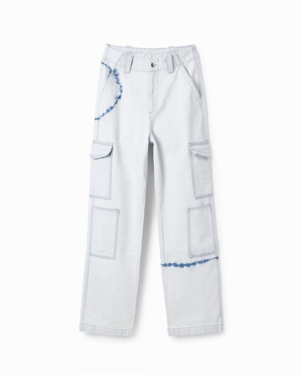 Imagen 0 de Vaqueros Cargo tie-dye de mujer