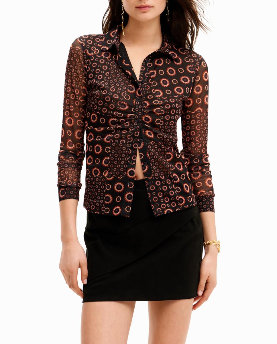 Imagen 0 de Camiseta fruncida patch de mujer