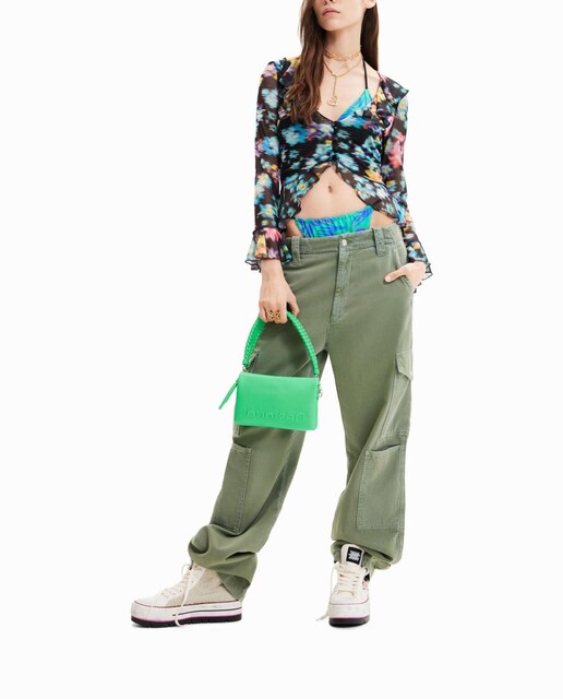 Imagen 0 de Camiseta volantes flores de mujer