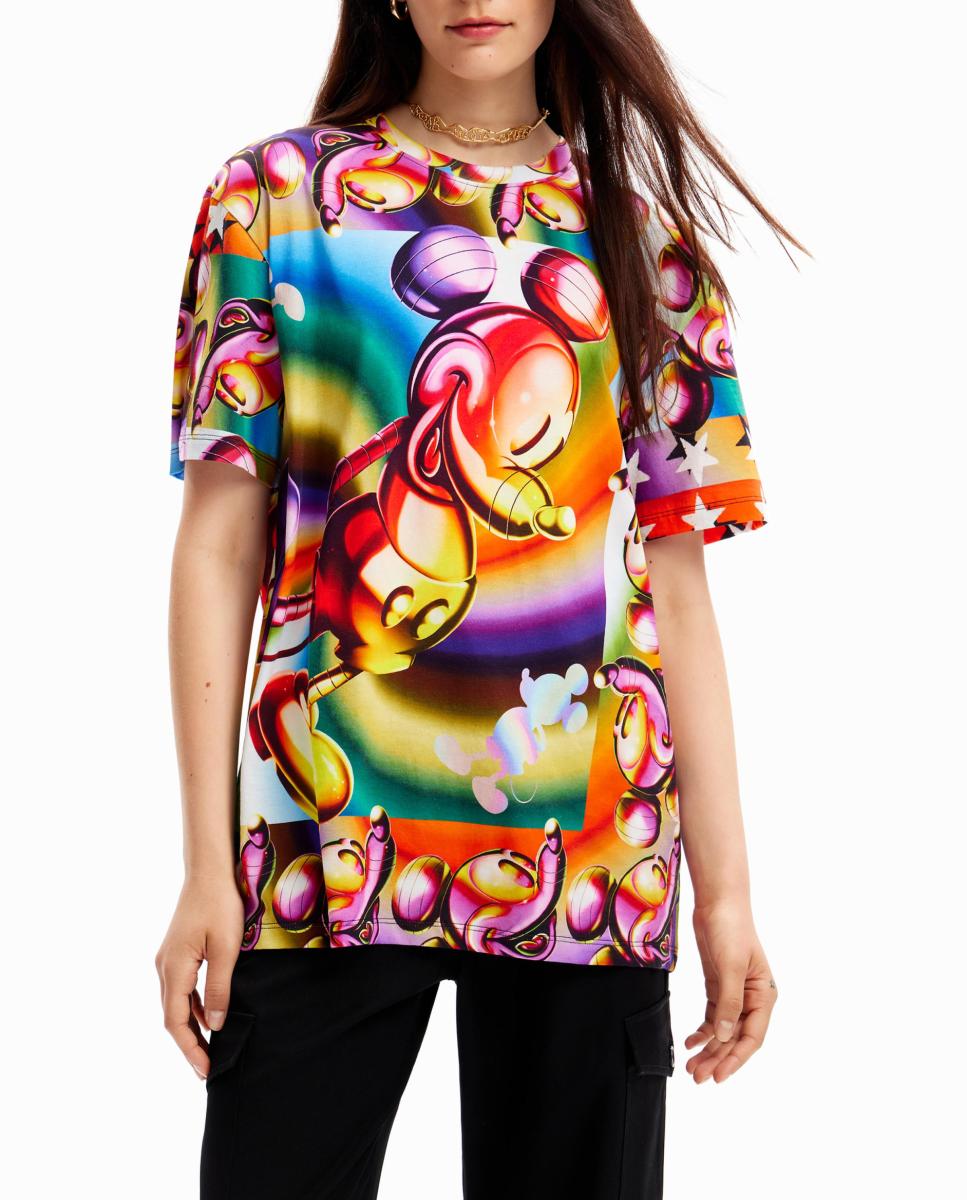 Imagen 0 de Camiseta oversize multicolor Mickey Mouse