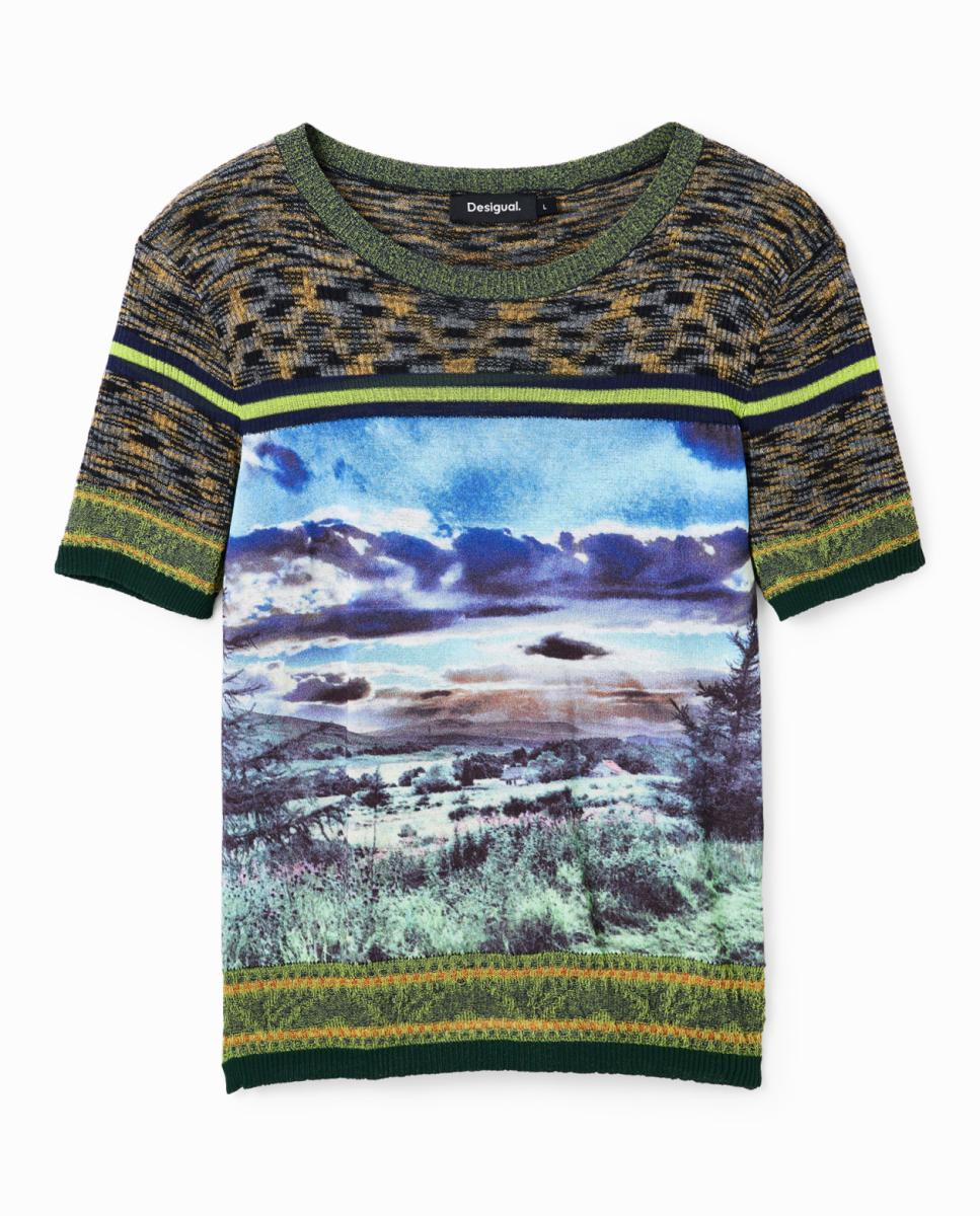 Imagen 0 de Camiseta punto paisaje