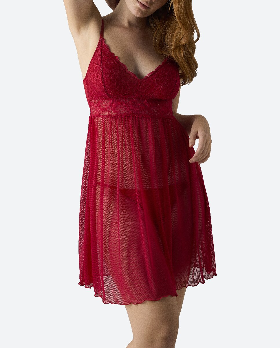 Imagen 0 de Conjunto Camisón Y Tanga de mujer Lencería
