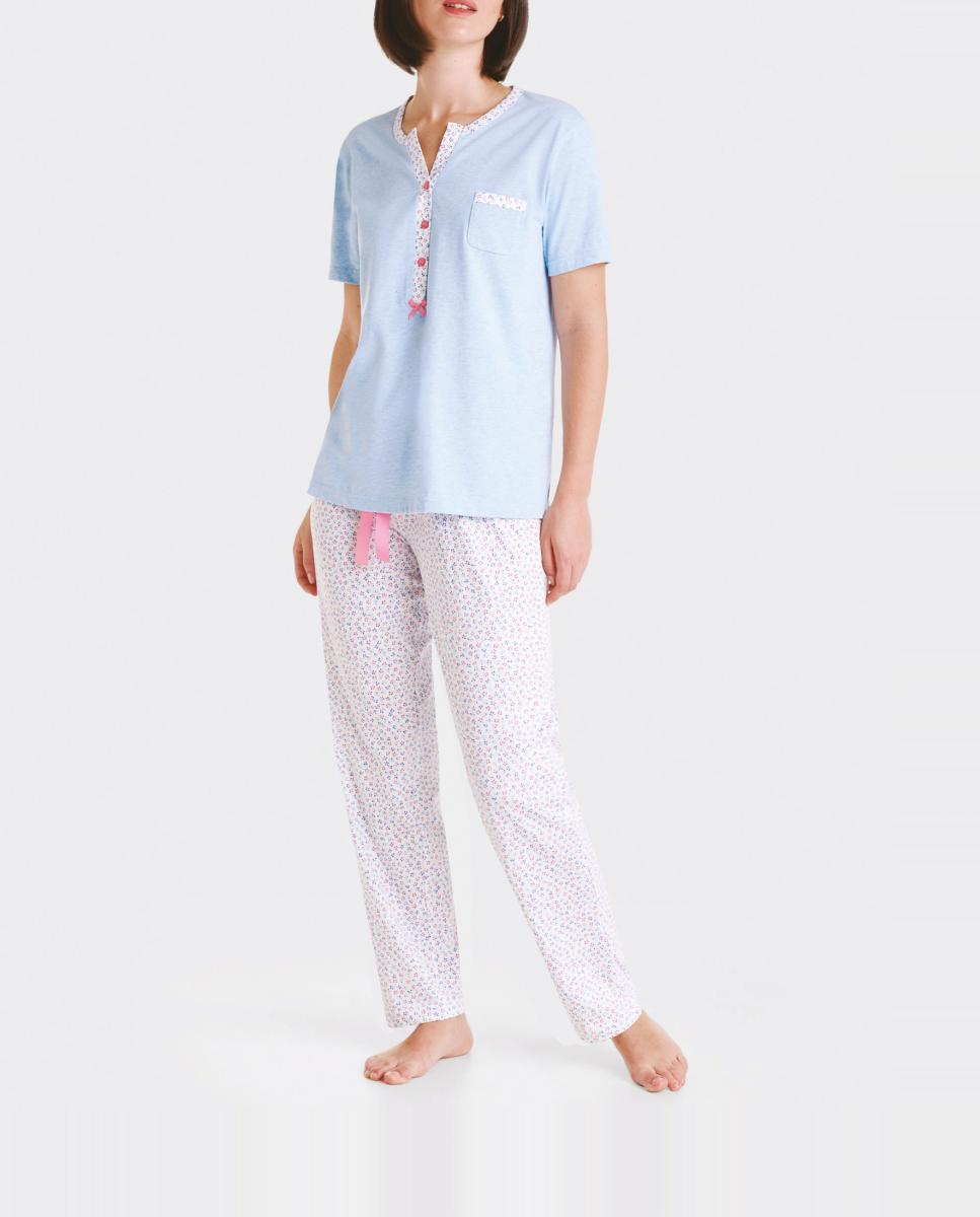 Imagen 0 de Pijama largo de mujer top tejido vigoré