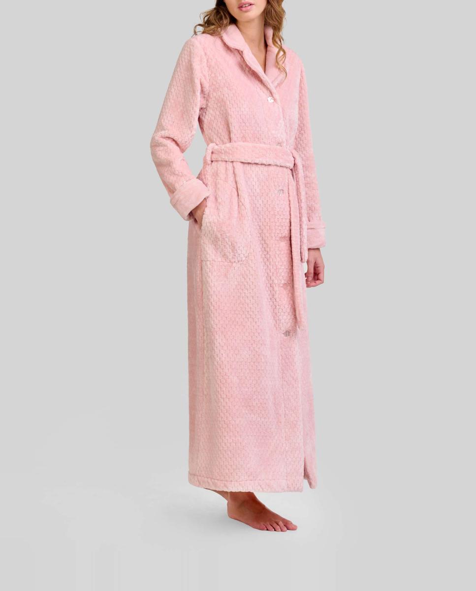 Imagen 0 de Bata de mujer tejido Jacquard de estilo clásico con una solapa