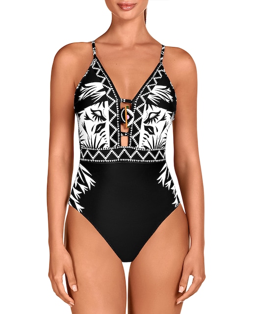 Imagen 0 de Bañador de mujer copa B pasarela Black Tropic escotado