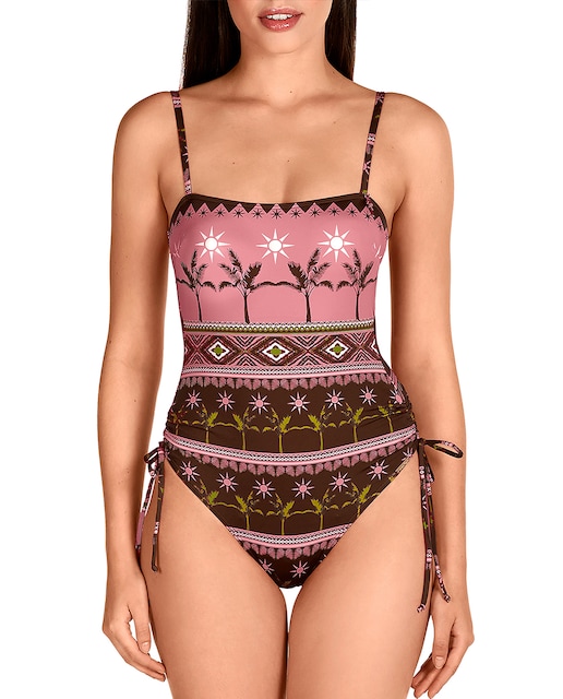 Imagen 0 de Bañador de mujer copa B Palms escote recto