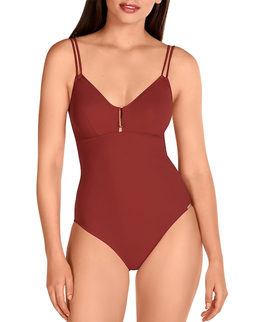 Imagen 0 de Bañador de mujer copa B sensitive Teja doble tirante