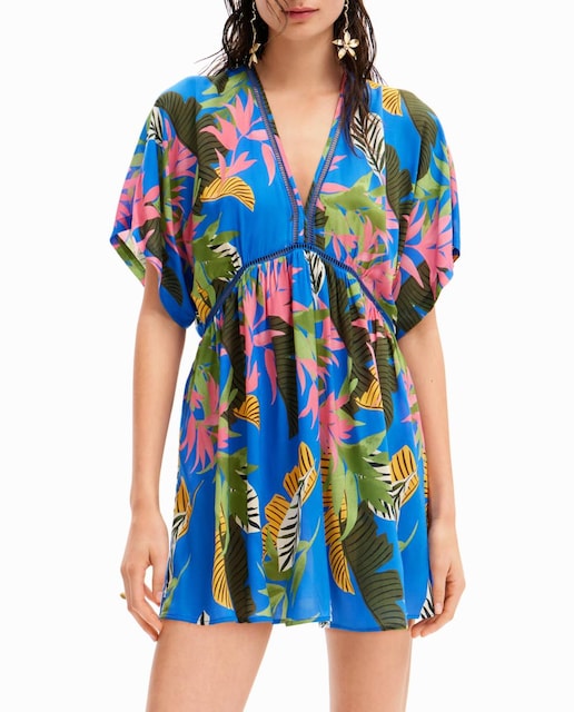Imagen 0 de Vestido túnica tropical de mujer
