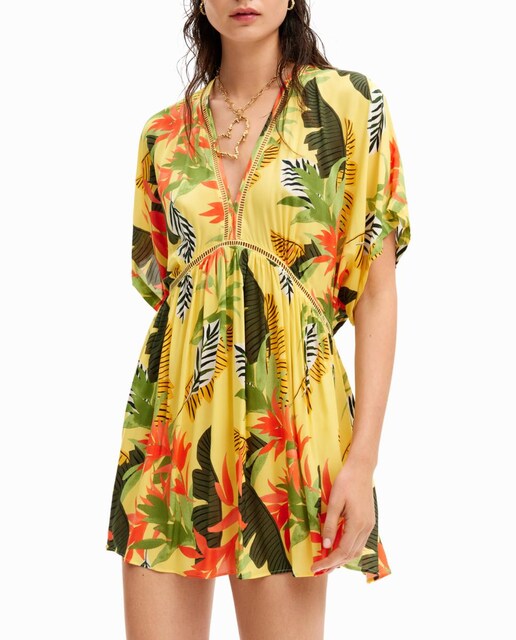 Imagen 0 de Vestido túnica tropical de mujer