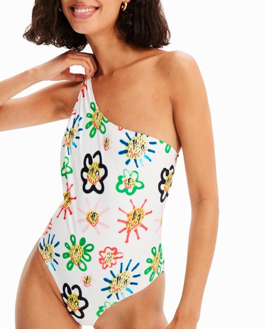 Imagen 0 de Bañador tirante asimétrico soles de mujer