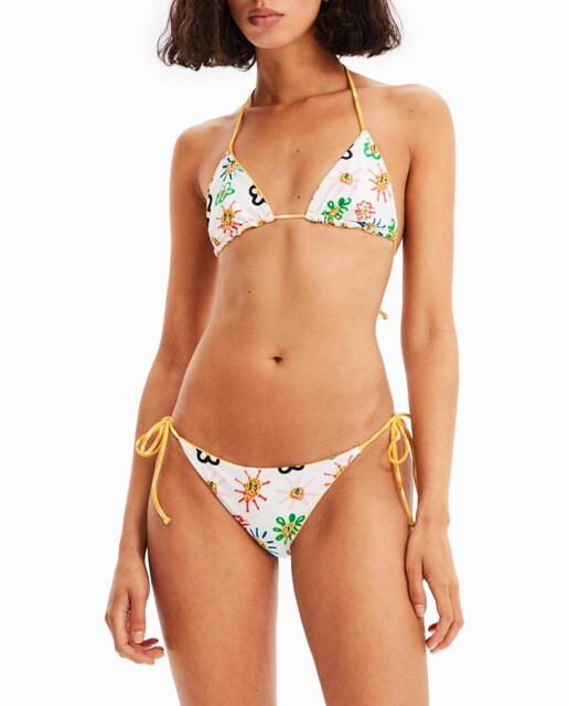 Imagen 0 de Top bikini triangular reversible de mujer