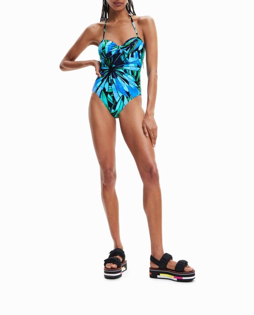 Imagen 0 de Bañador nudo tropical de mujer