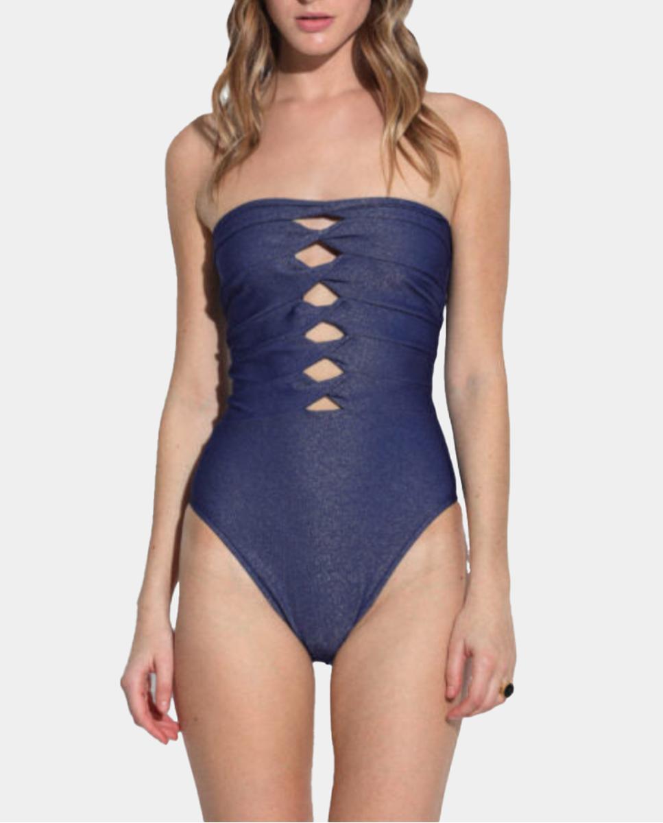 Imagen 0 de Bañador de mujer bandeau aberturas