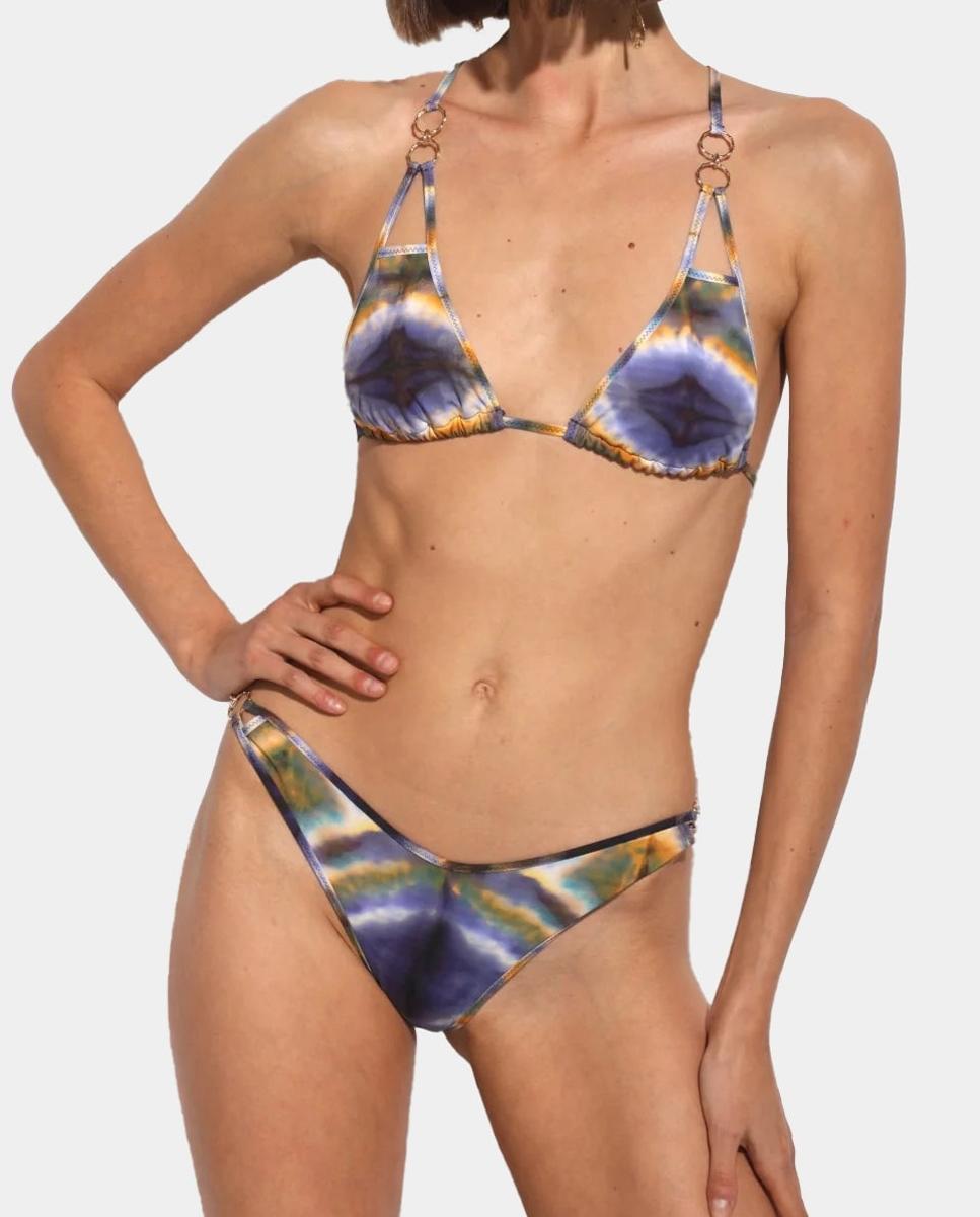 Imagen 0 de Bikini de mujer  triángulo anillas espalda cruzada