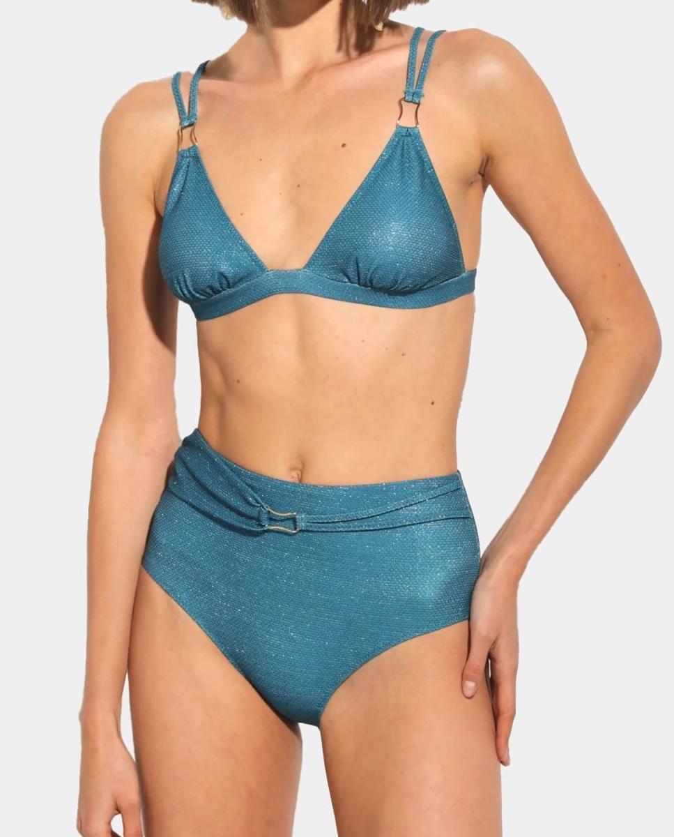 Imagen 0 de Bikini de mujer  triángulo detalles oro