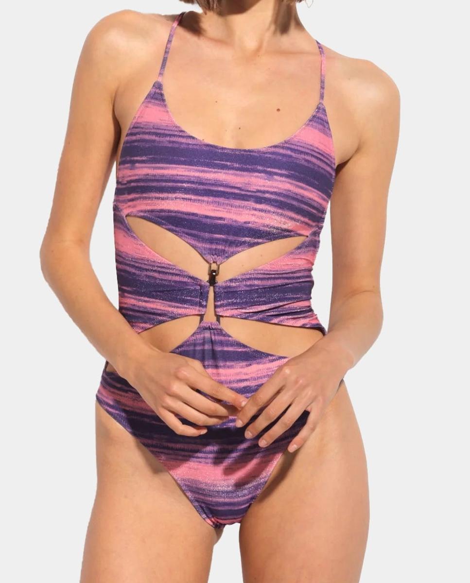 Imagen 0 de Bañador de mujer  cut-out espalda cruzada