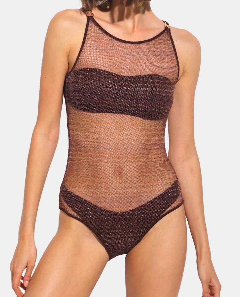 Imagen 0 de Bañador de mujer  2 en 1 efecto ondas