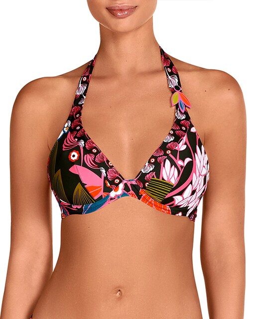 Imagen 0 de Top de bikini copa C Eden con aros atado al cuello