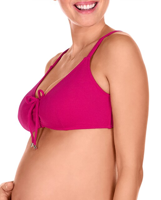 Imagen 0 de Top de bikini premamá copa B con lazo en escote