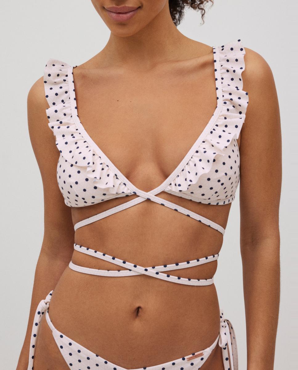 Imagen 0 de Top de bikini triángulo con copa B anudado a la espalda