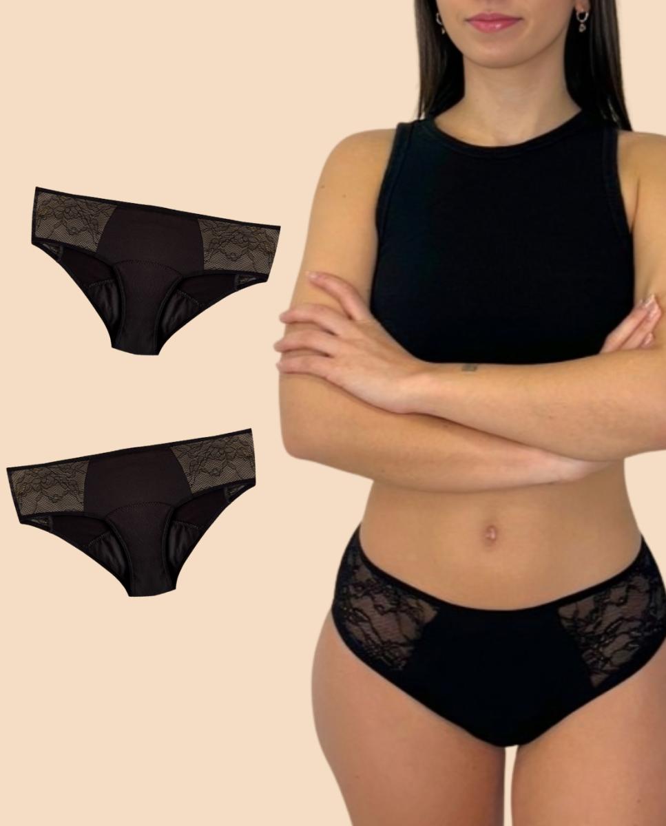 Imagen 0 de Pack de 2 Bragas menstruales mujer algodón