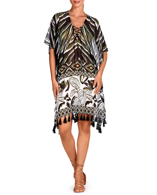 Imagen 0 de Kaftán Tonali con flecos