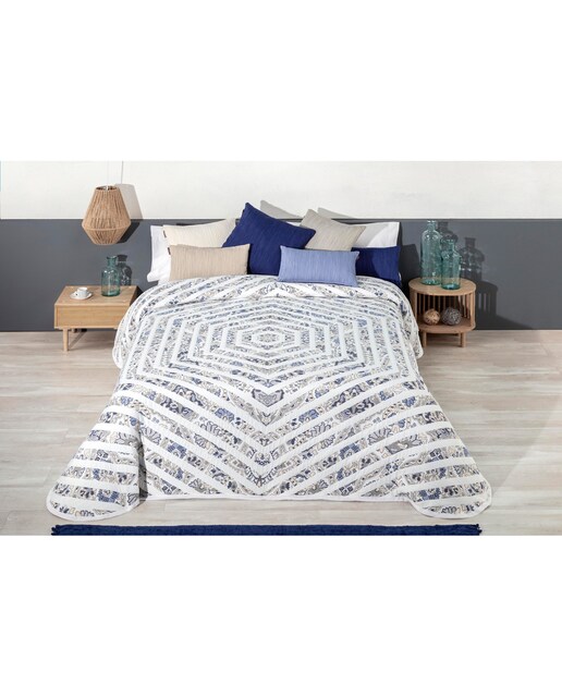 Colcha jacquard geométrico