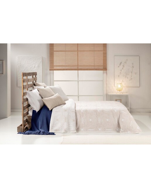 Colcha cubrecama jacquard cuadros